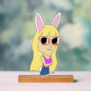 Señal Acrílica chibi bunnygirl