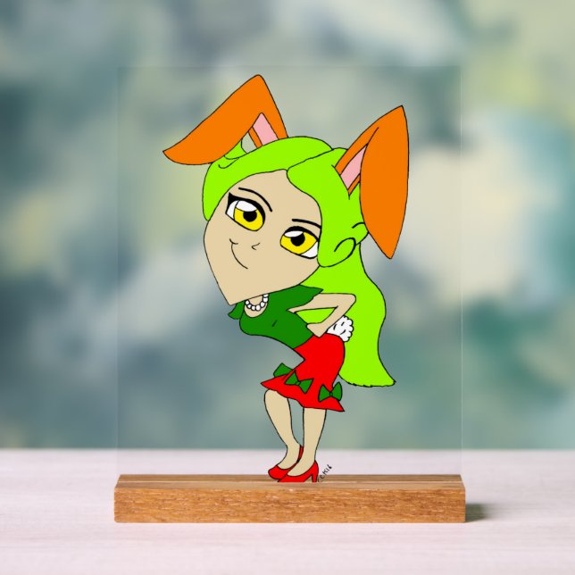 Señal Acrílica chibi bunnygirl (Neutral )