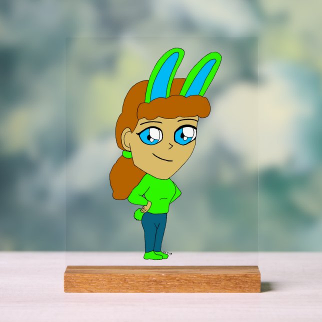 Señal Acrílica chibi bunnygirl (Neutral )