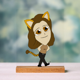 Señal Acrílica chibi catgirl