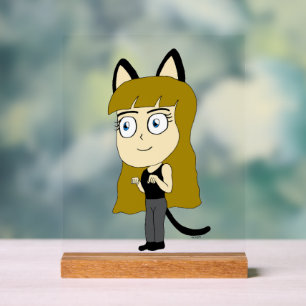 Señal Acrílica chibi catgirl