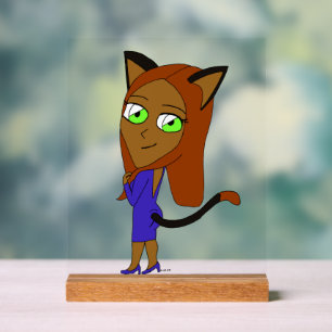 Señal Acrílica chibi catgirl