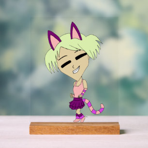 Señal Acrílica chibi catgirl