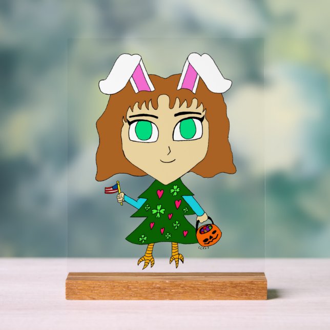 Señal Acrílica Chibi de Vacaciones Múltiples (Neutral )