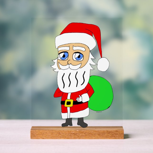 Señal Acrílica Chibi Santa Claus (Neutral )