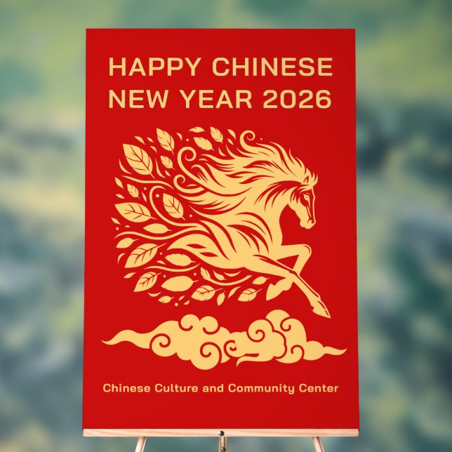 Señal Acrílica Chinese Lunar New Year 2026 Year of the Horse Glam (Neutral )