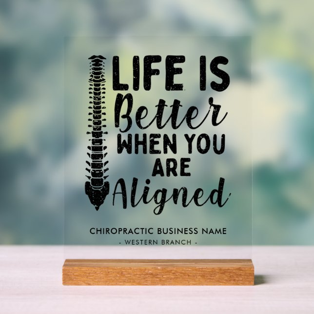 Señal Acrílica Chiropractic Business Name Chiropractor Office (Neutral )