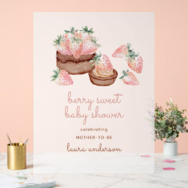 Señal Acrílica Chocolate Cake Berry Sweet Baby Shower