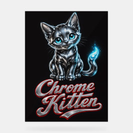Señal Acrílica Chrome Kitten Perfección Pura