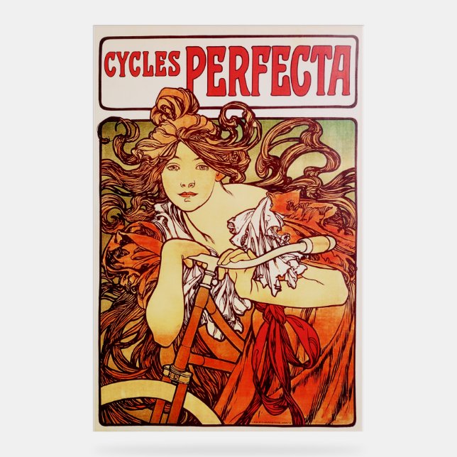 Señal Acrílica Ciclos Perfecta de Alphonse Mucha (Anverso)