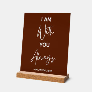 Señal Acrílica Cita de Jesús Estoy Contigo Siempre