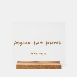 Señal Acrílica Cita personalizada cristiana moderna perdonada gra