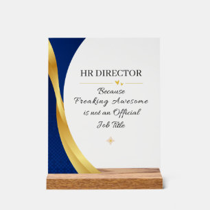 Señal Acrílica Citación de la Oficina del Director de RRHH en Acr
