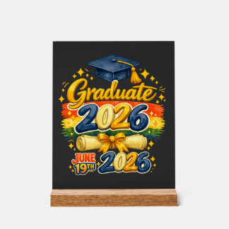 Señal Acrílica Clase de Graduación Personalizada 2026 Familia Cro