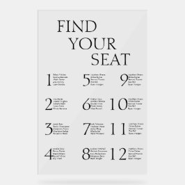 Señal Acrílica Clásico Elegante Simple Moderno