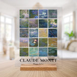 Señal Acrílica Claude Monet Water Lilies<br><div class="desc">Impresión acrílica de carteles con pinturas vintage de paisaje floral de Claude Monet Water Lilies.</div>