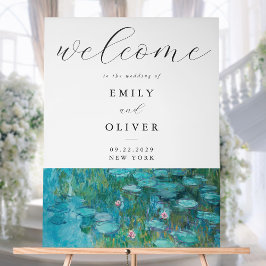 Señal Acrílica Claude Monet Water Lilies Boda de bienvenida