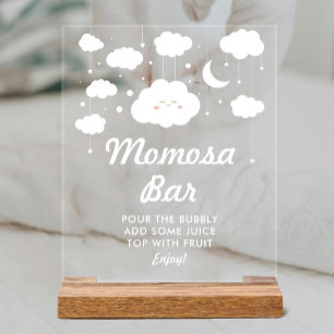 Señal Acrílica Cloud Dreamy Baby Shower Momosa Bar