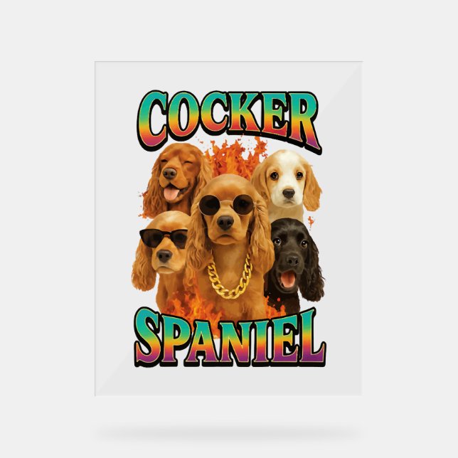 Señal Acrílica Cocker Spaniel  (Anverso)