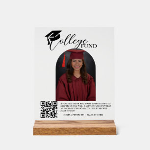 Señal Acrílica Codificación QR del fondo de graduación de secunda