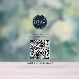 Señal Acrílica Código QR Añadir logotipo comercial de sitio web S