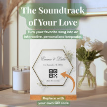 Código QR de canción de boda personalizada regalo 