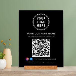 Señal Acrílica Código QR del logotipo empresarial de redes social