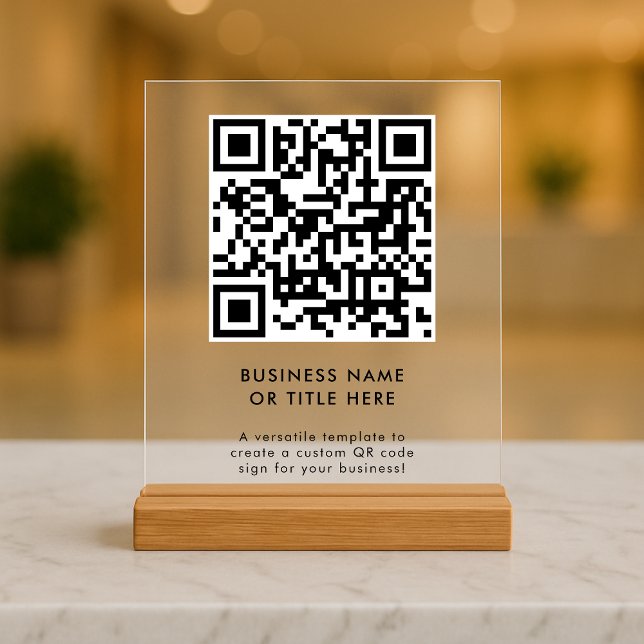 Señal Acrílica Código QR | Limpieza Minimalista moderna simple (Subido por el creador)