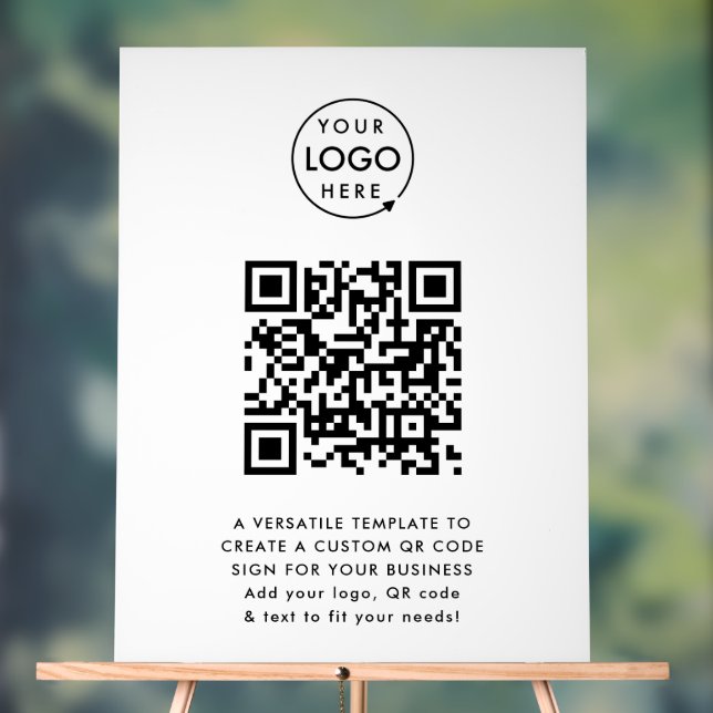 Señal Acrílica Código QR | Profesional con logotipo profesional B (Neutral )
