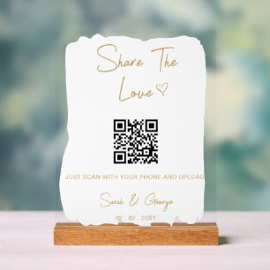 Señal Acrílica Codigo QR simple y moderno para compartir fotos