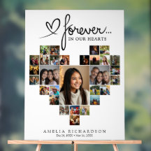 Colage de fotos en forma de corazón Bienvenida mem