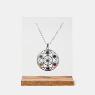 Señal Acrílica Colgante de árbol de piedras preciosas coloridas S
