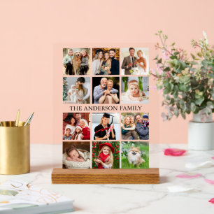 Señal Acrílica Collage de fotos familiar
