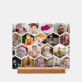 Señal Acrílica Collage de fotos Hexagon