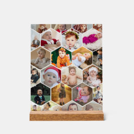 Señal Acrílica Collage de fotos Hexagon