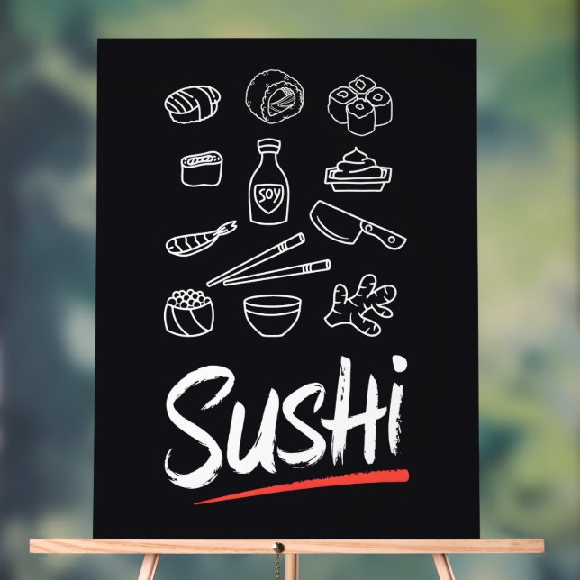 Señal Acrílica Collage de sushi (Neutral )