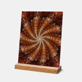 Señal Acrílica Colores cálidos, patrón de arte fractal trippy mod