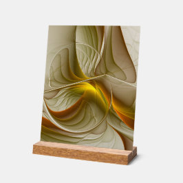 Señal Acrílica Colores de metales preciosos, arte fractal abstrac