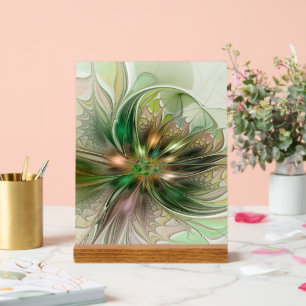 Señal Acrílica Colorida Fantasía Moderna Resumen Flor Fractal