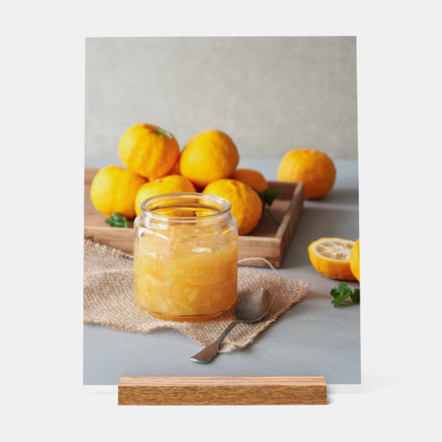 Señal Acrílica Comida conservada hecha con yuja (Anverso)