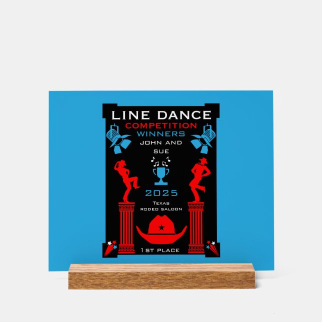 Señal Acrílica Competencia Americana de Baile de Línea (Anverso)