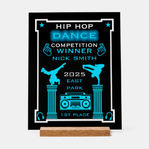 Señal Acrílica Competencia de baile Hip Hop