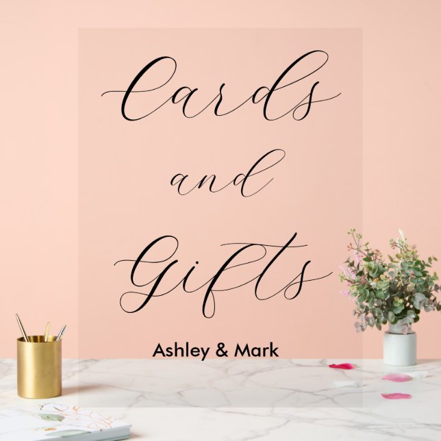 Señal Acrílica Compromiso del Boda de regalos de tarjetas (Boda)