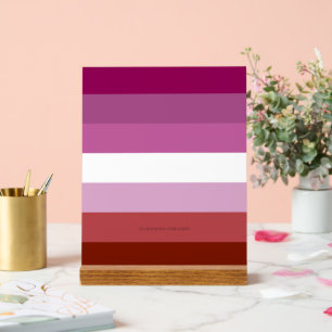 Señal Acrílica Comunidad femenina de la bandera del orgullo lésbi