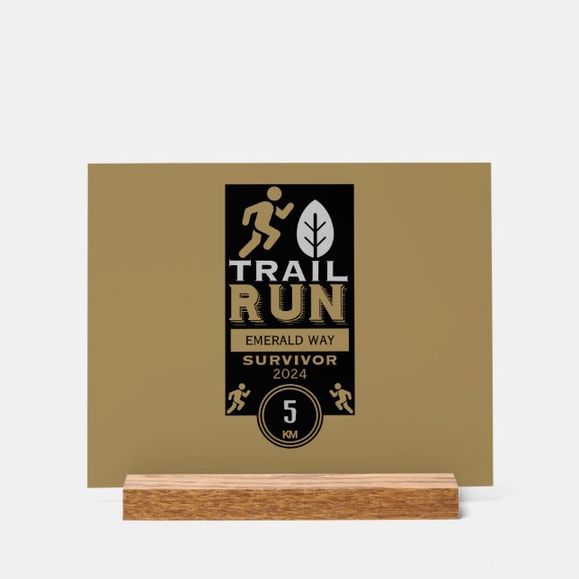 Señal Acrílica Concurso de carreras de Trail Runner (Anverso)