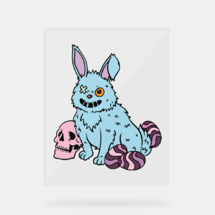 Señal Acrílica Conejo Gótico Bunny Gótico Gótico Emo de Pascua Gó