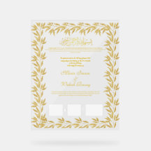 Contrato Boda islámico, Rótulo acrílico