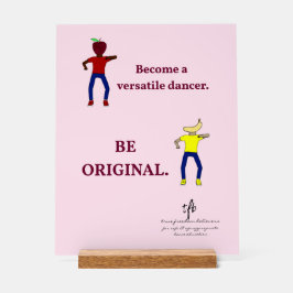 Señal Acrílica Convertirse en un bailarín versátil rosado ballet