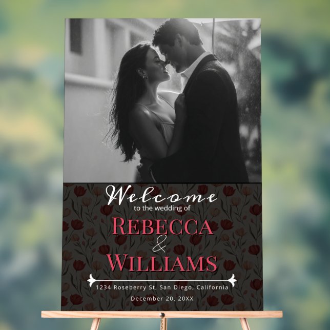 Señal Acrílica Cool Tulip Flower Traditional Wedding Signs (Neutral )