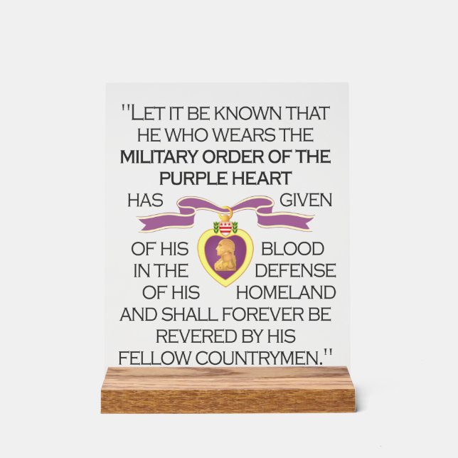 Señal Acrílica Corazón morado (Anverso)